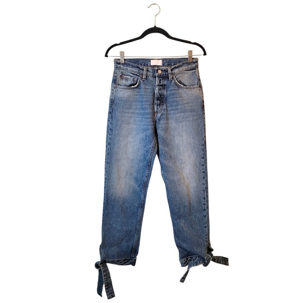 Boyish Avery Medium Wash Tie Ankle Jeans In Rear Window Wash Size 26